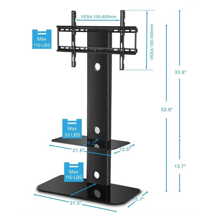 Fitueyes Floor TV Stand with Mount swivel for 32-60 Inches TV N2
