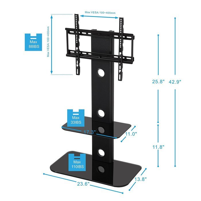 Fitueyes Floor TV Stand with Mount swivel for 32-60 Inches TV N9