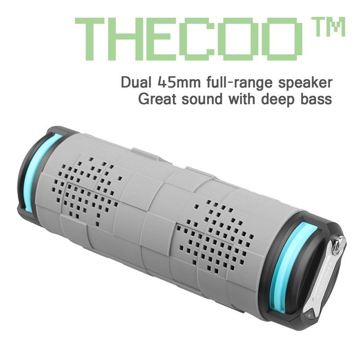 THECOO Hi-Fi Waterproof Bluetooth Speaker, Cup-Shape Bluetooth 4.0 CSR Portable Wireless Speaker,Dustproof & Shockproof... N17