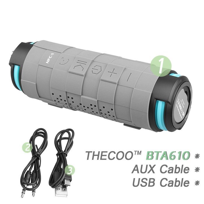 THECOO Hi-Fi Waterproof Bluetooth Speaker, Cup-Shape Bluetooth 4.0 CSR Portable Wireless Speaker,Dustproof & Shockproof... N20