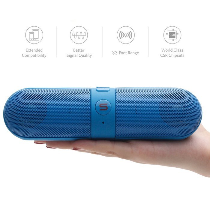Wireless Bluetooth Speakers, Portable Stereo Bluetooth Speakers with HD Audio and Surround Sound, Outdoor Pill... N14