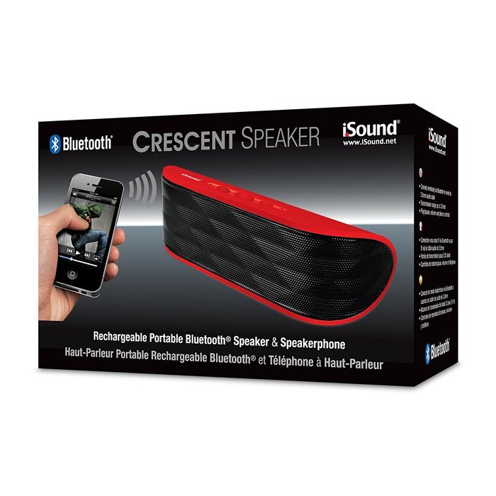 iSound Crescent Rechargeable Bluetooth Speaker and Speakerphone Compatible with all Bluetooth and 3.5mm Phones... N7
