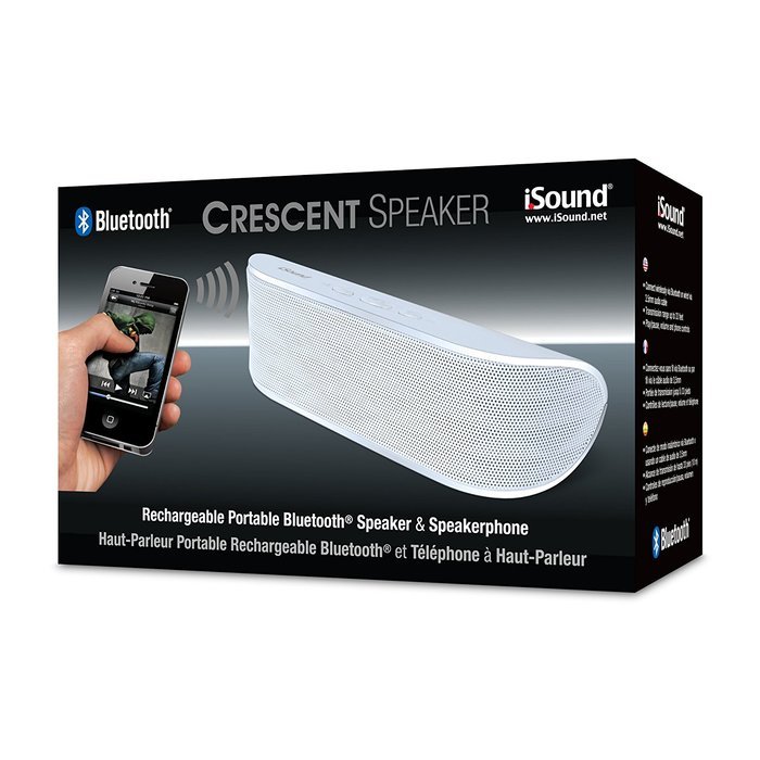 iSound Crescent Rechargeable Bluetooth Speaker and Speakerphone Compatible with all Bluetooth and 3.5mm Phones... N15