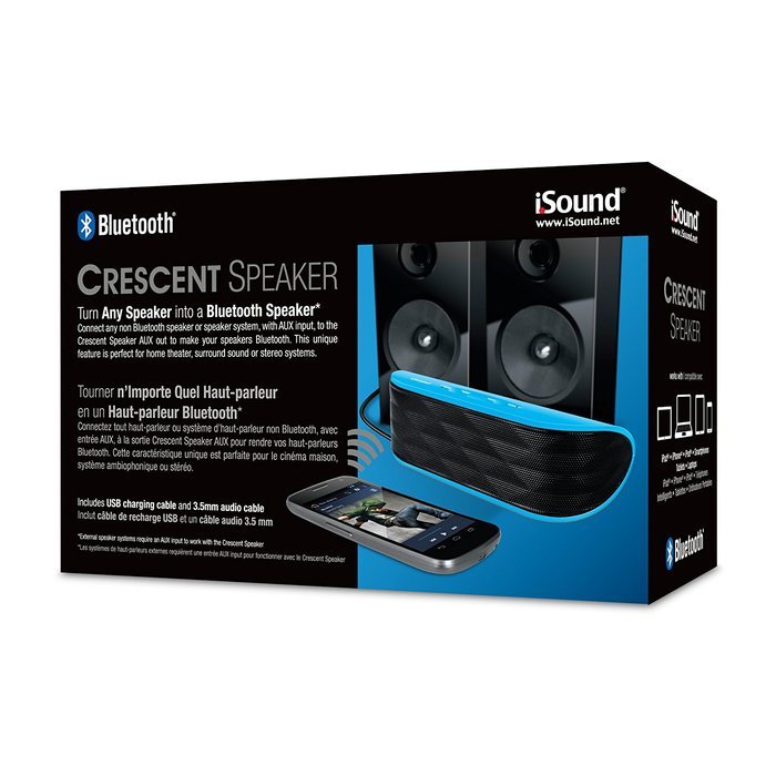iSound Crescent Rechargeable Bluetooth Speaker and Speakerphone Compatible with all Bluetooth and 3.5mm Phones... N20