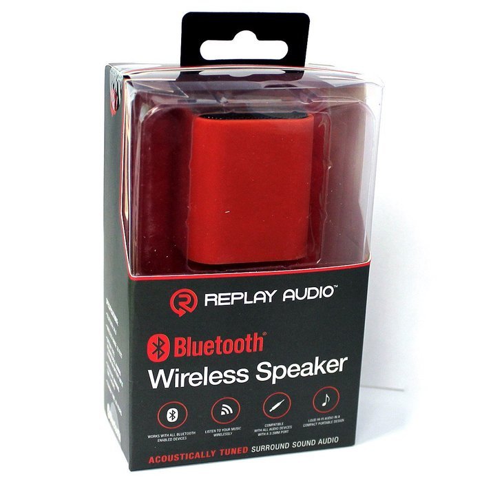 Replay Audio Bluetooth Wireless Mini Speaker - Red