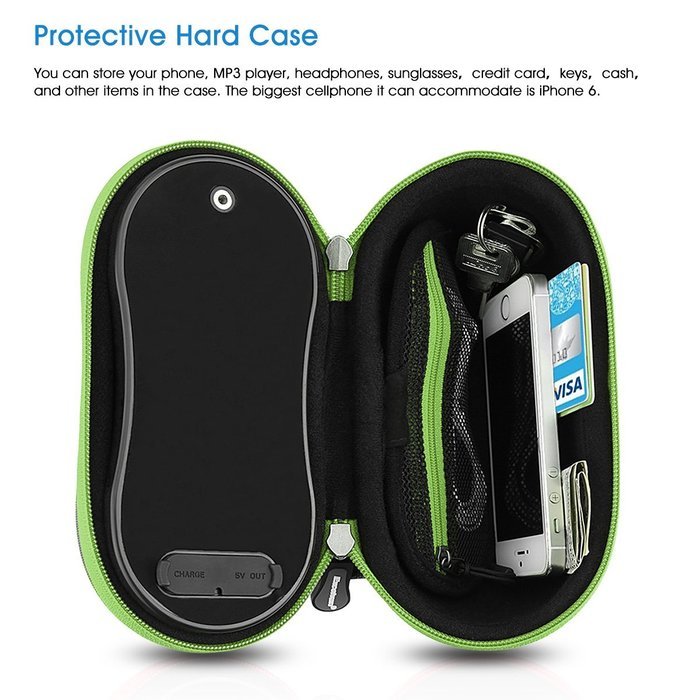 Excelvan Wireless Bluetooth Speaker-Bicycle Speaker Case(with Rechargeable 4400 mAh Power Bank, Hands-Free Speaker... N3