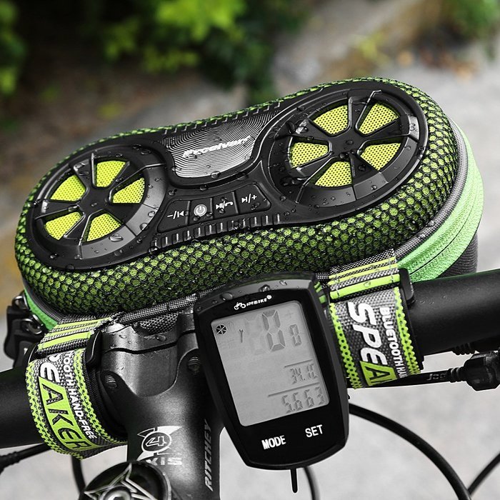 Excelvan Wireless Bluetooth Speaker-Bicycle Speaker Case(with Rechargeable 4400 mAh Power Bank, Hands-Free Speaker... N5