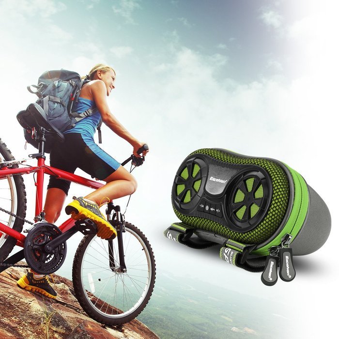 Excelvan Wireless Bluetooth Speaker-Bicycle Speaker Case(with Rechargeable 4400 mAh Power Bank, Hands-Free Speaker... N6