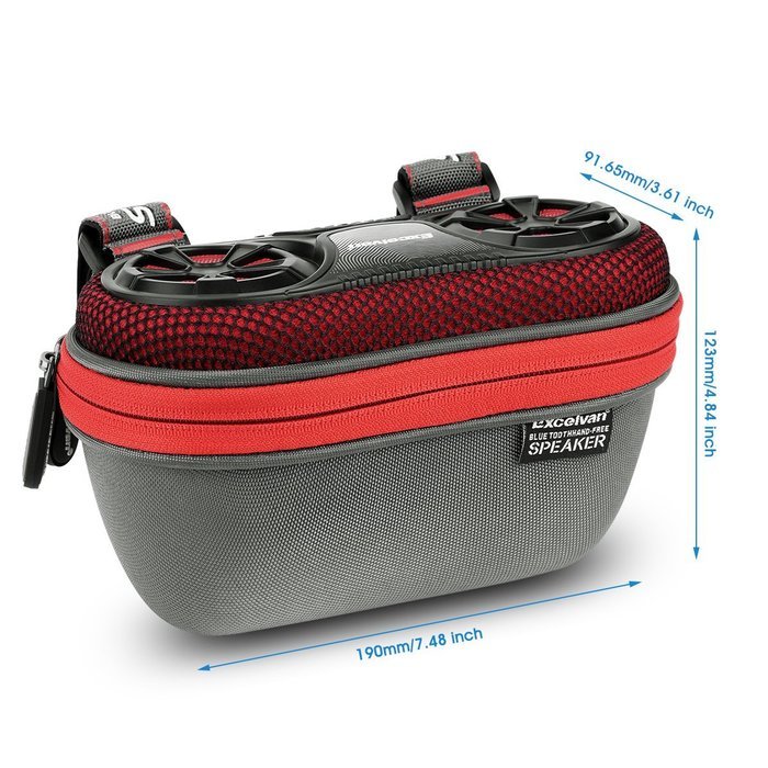 Excelvan Wireless Bluetooth Speaker-Bicycle Speaker Case(with Rechargeable 4400 mAh Power Bank, Hands-Free Speaker... N9