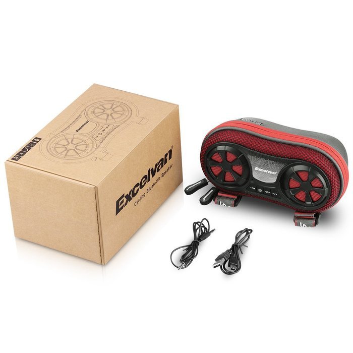 Excelvan Wireless Bluetooth Speaker-Bicycle Speaker Case(with Rechargeable 4400 mAh Power Bank, Hands-Free Speaker... N14