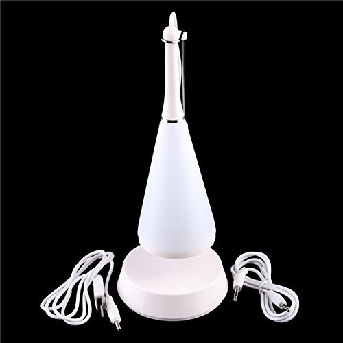 Wireless USB Touch Sensor Music LED Nightlight Table Lamp Mini Bluetooth Speaker For iPhone Laptop Color White N3