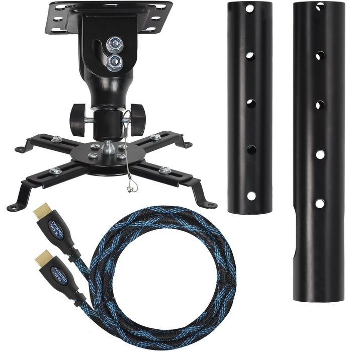 Cheetah Mounts APMEB Universal Projector Ceiling Mount Includes a 27" Adjustable Extension Pole and a Twisted...