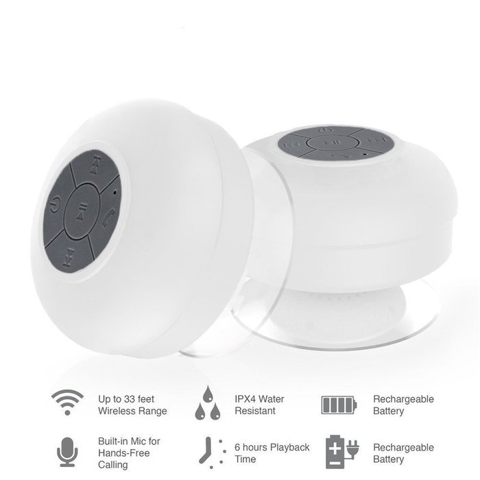 NOKEA Wireless Bluetooth 3.0 Waterproof Outdoor & Shower Speaker, Mini Water Resistant Wireless Shower Speaker... N24