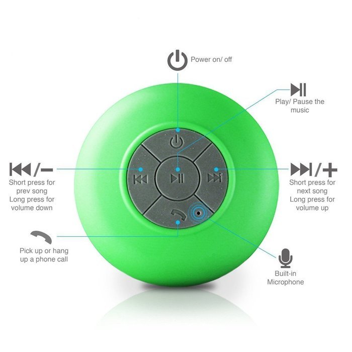 NOKEA Wireless Bluetooth 3.0 Waterproof Outdoor & Shower Speaker, Mini Water Resistant Wireless Shower Speaker... N38