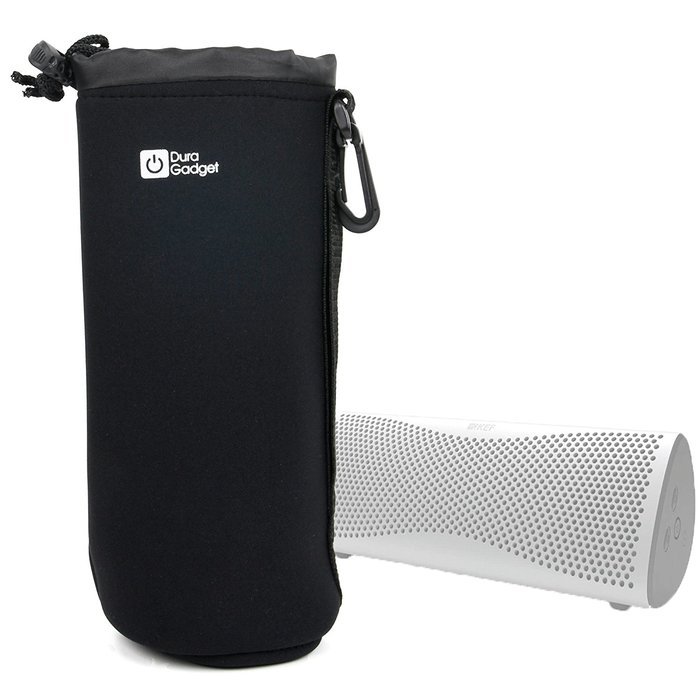 DURAGADGET Deluxe Padded Black Water-Resistant Pouch Compatible with the New KEF MUO Wireless Bluetooth Portable...