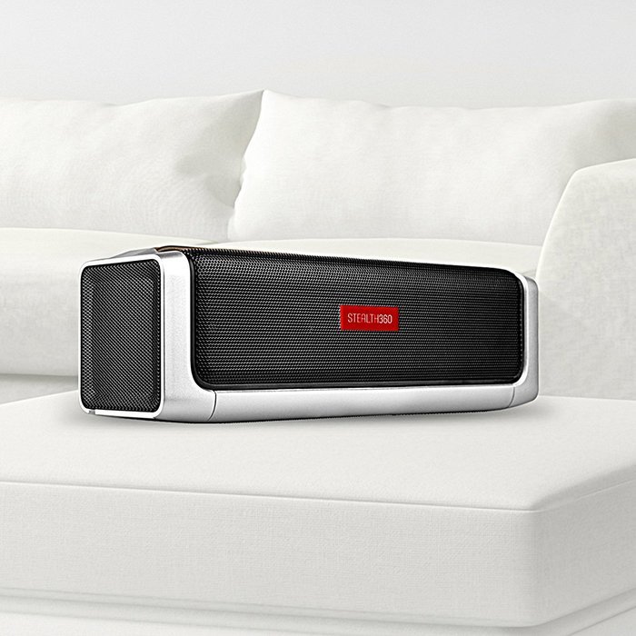 Owlee Stealth360 Portable Wireless Bluetooth Speaker - 20W - Two SubWoofers - 360&deg; Surround Sound - Full Bass... N3