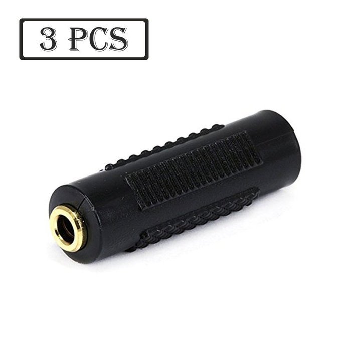 Monoprice 107230 3.5mm Stereo Jack to 3.5mm Stereo Jack Adaptor, Gold Plated N2