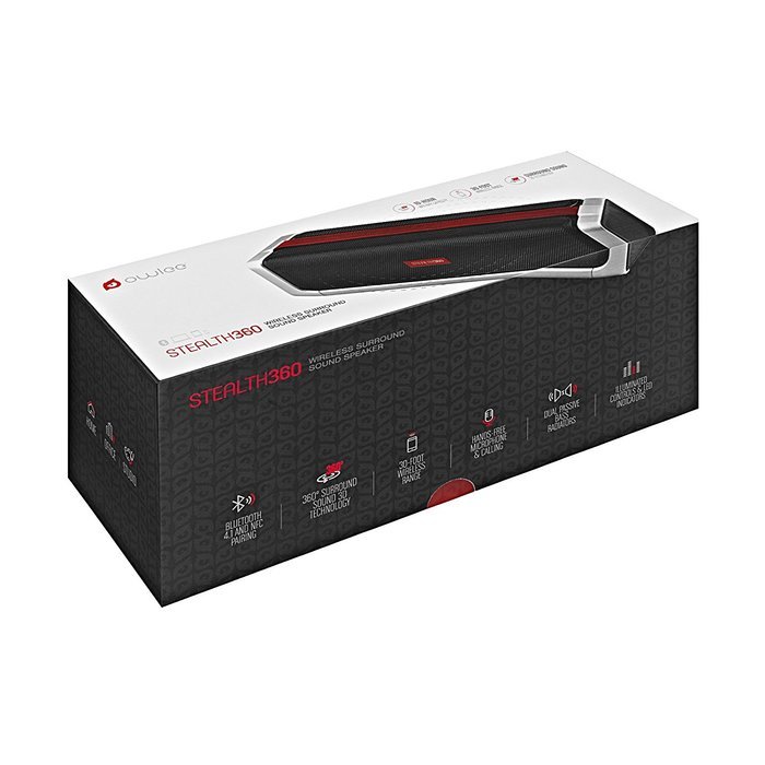 Owlee Stealth360 Portable Wireless Bluetooth Speaker - 20W - Two SubWoofers - 360&deg; Surround Sound - Full Bass... N6