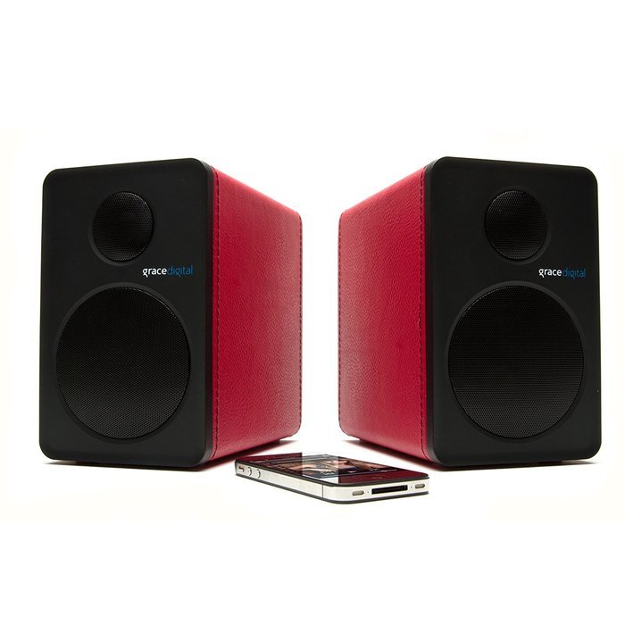 Grace Digital GDI-BTSP201 aptX Powered Bookshelf Bluetooth Speakers (Set of 2, Black) N7