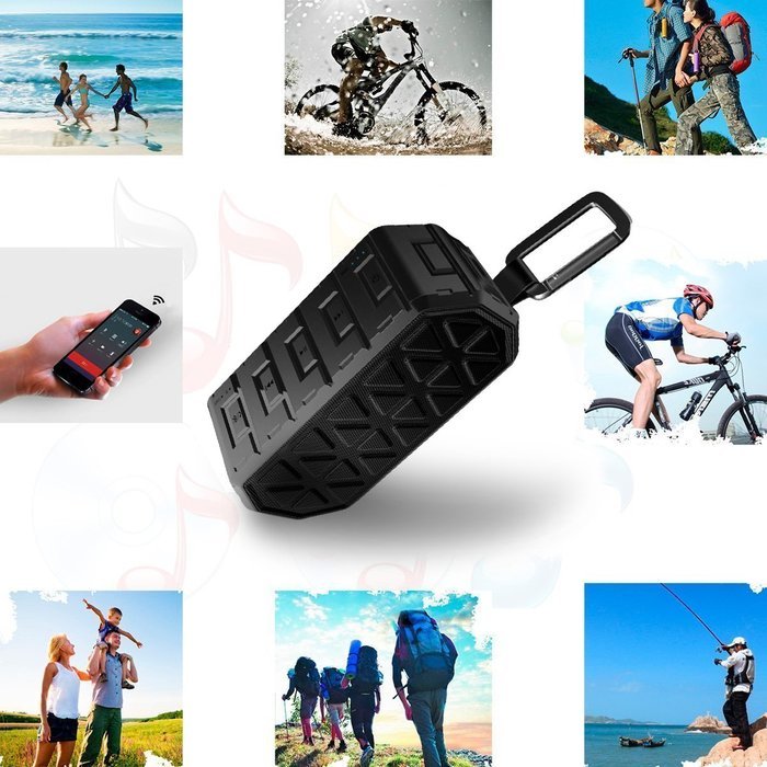 Outdoor Portable Water-proof Bluetooth Speaker, Fetta IP66 Dustproof and Shockproof Wireless Speaker Support Line-in...