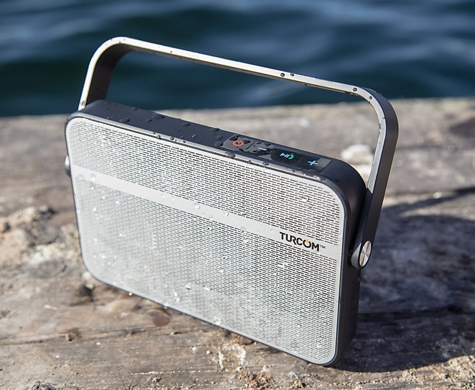 Turcom AcoustoShock Move Portable Bluetooth Speaker Dual Speakers 10 Watt Power, Water-Resistant (10 Watt), Built... N6
