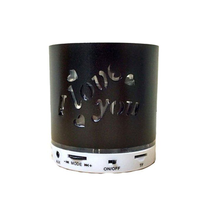 Modogirl Black General Pierced"I LOVE YOU" Light Emitting Bluetooth Speakers Subwoofer Wireless Bluetooth Speaker...