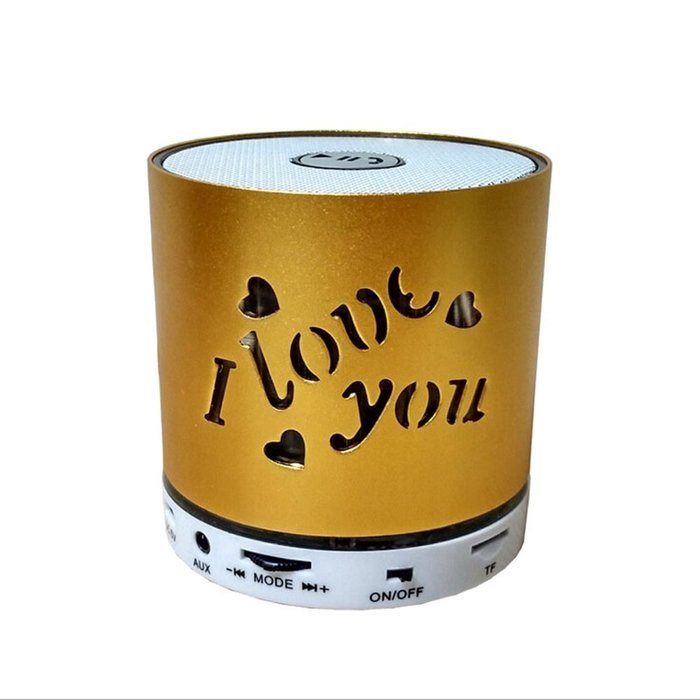 Modogirl Black General Pierced"I LOVE YOU" Light Emitting Bluetooth Speakers Subwoofer Wireless Bluetooth Speaker... N2