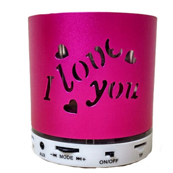 Modogirl Black General Pierced"I LOVE YOU" Light Emitting Bluetooth Speakers Subwoofer Wireless Bluetooth Speaker... N3