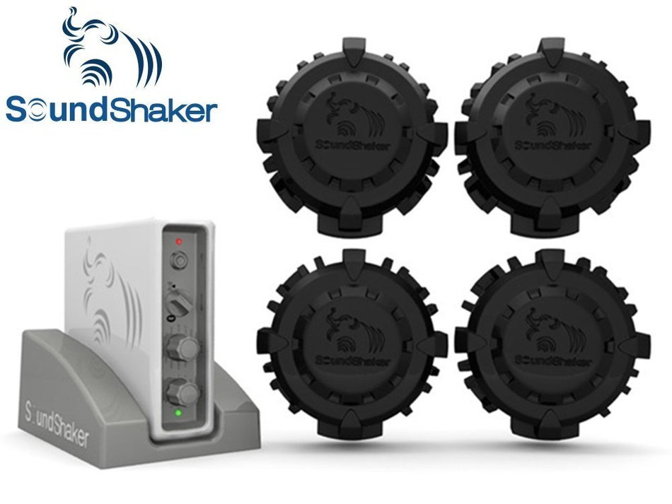 SoundShaker Sound Shaker Bass (4) Tactile Transducers and (1) Amplifier Kit For Home Theater Seating