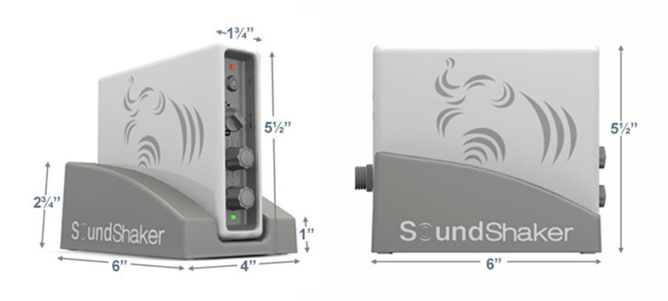 SoundShaker Sound Shaker Bass (4) Tactile Transducers and (1) Amplifier Kit For Home Theater Seating N3