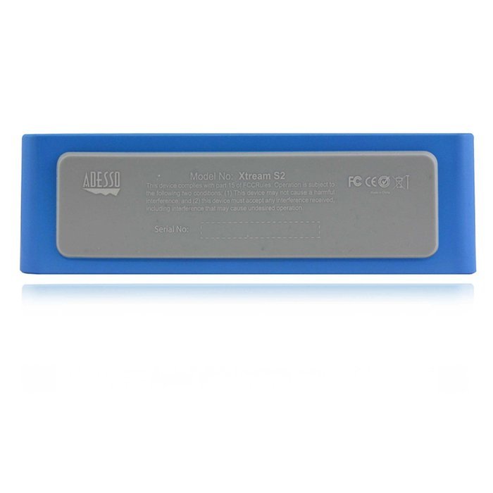 Adesso Xtream S2 Bluetooth 3.0 Portable Wireless Speakers for iPod, iPhone and Smartphones with Built-In Microphone N4