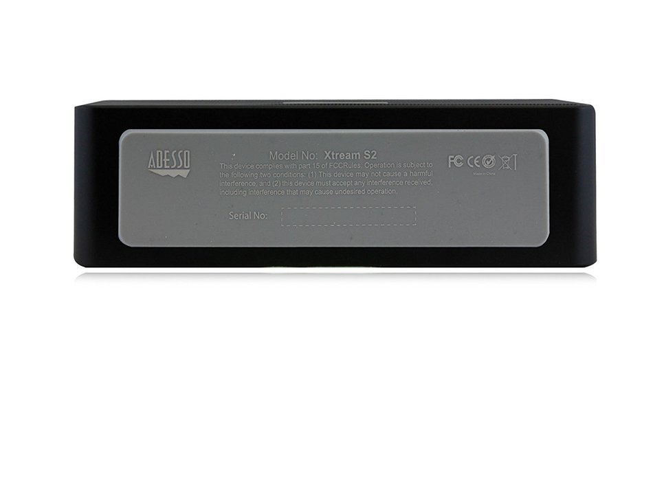 Adesso Xtream S2 Bluetooth 3.0 Portable Wireless Speakers for iPod, iPhone and Smartphones with Built-In Microphone N13