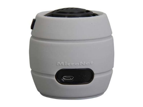 MicroNet BeatBoom Portable Wireless Bluetooth Speaker - Retail Packaging - White/Black N5