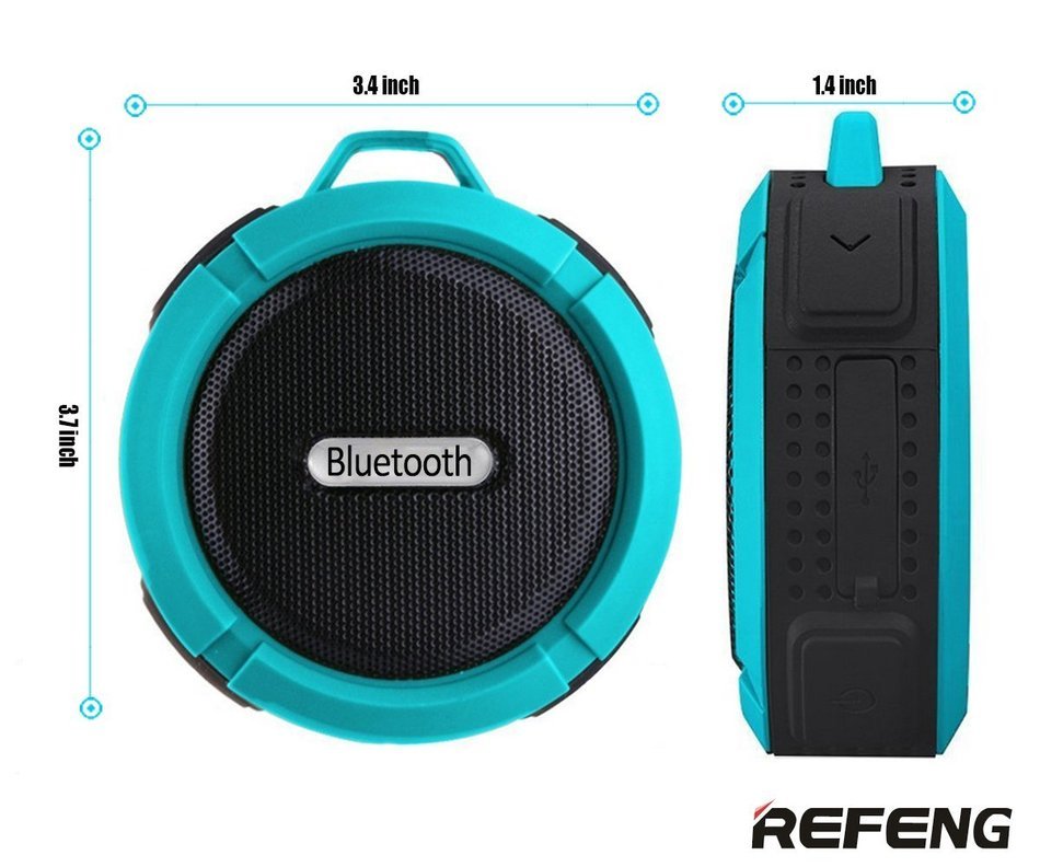 ReFeng Wireless HD Bluetooth 3.0 Shower Speaker Built-in Mic With Lifetime Guarantee Rechargeable Waterproof and... N4