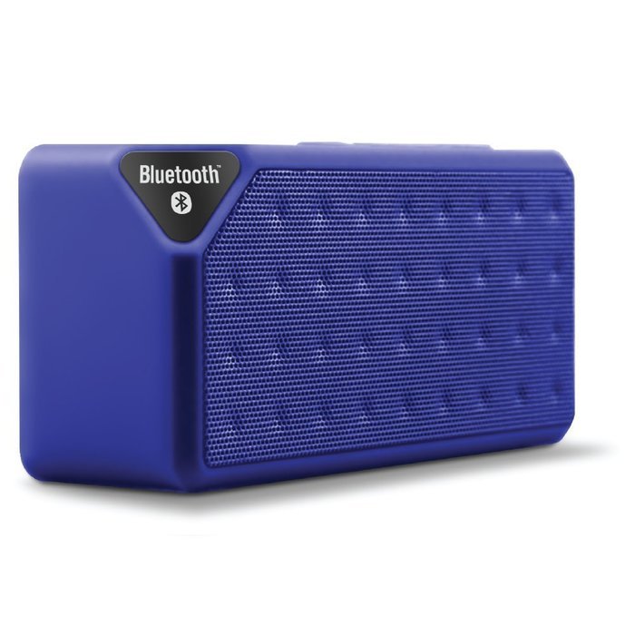 Gems Universal 3.0 Bluetooth Speaker with Rechargeable Battery and Built-In Mic - Blue