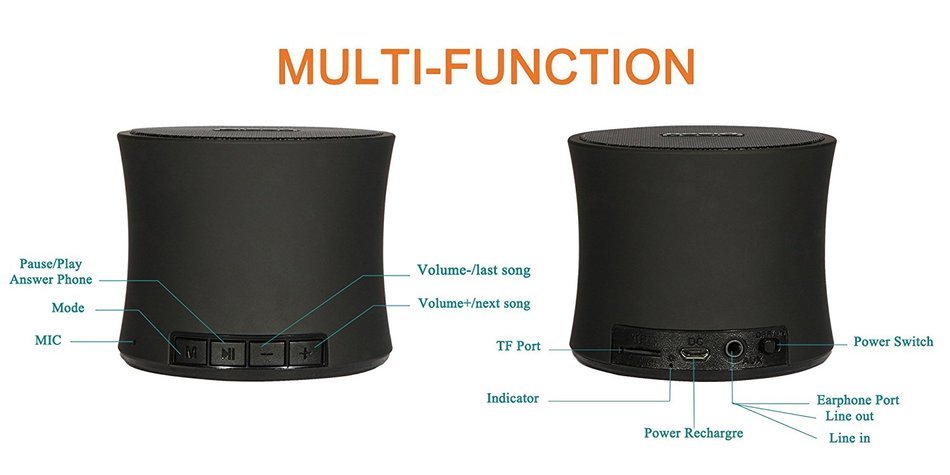 Dison Portable Wireless Bluetooth Speaker with FM Radio and Microphone,HiFi Stereo,Ultra Loud with Subwoofer and... N2