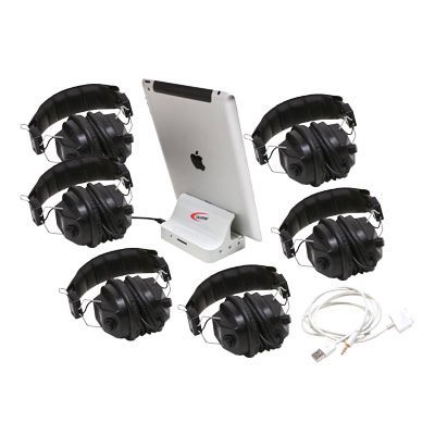 Califone 1206i-06, 6 Position iPad Jackbox & Listening Center, works with (iOS and Android based) smartphones...
