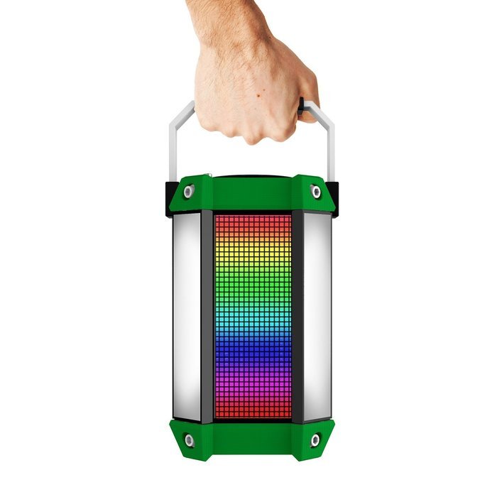 HAVIT HV-SK159BT LED Wired/Wireless Bluetooth Speaker with Power Bank, TF Card and FM Radio (Black+Green) N6