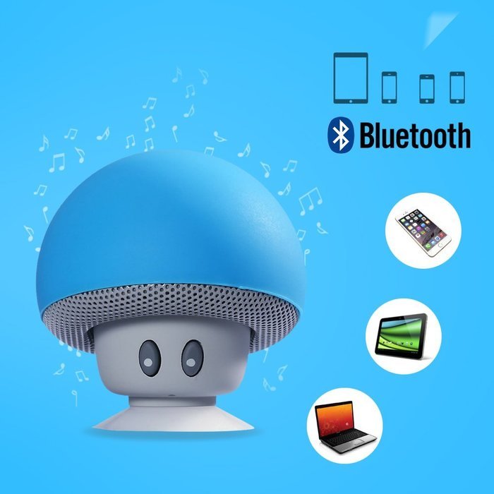 Mini Mushroom Style Bluetooth 2.1 Speaker With Suction Cup & Built-in Microphone - Compatible with iPhone / iPad... N3