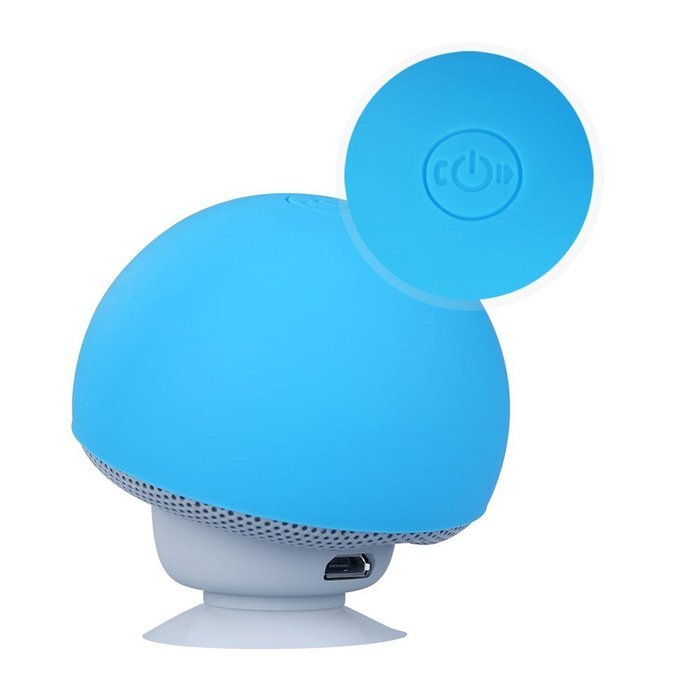 Mini Mushroom Style Bluetooth 2.1 Speaker With Suction Cup & Built-in Microphone - Compatible with iPhone / iPad... N9