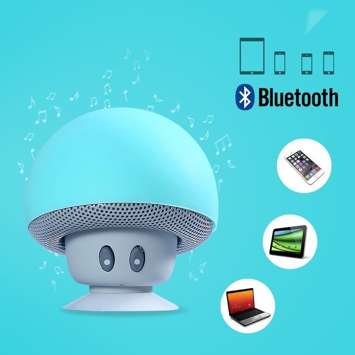 Mini Mushroom Style Bluetooth 2.1 Speaker With Suction Cup & Built-in Microphone - Compatible with iPhone / iPad... N12