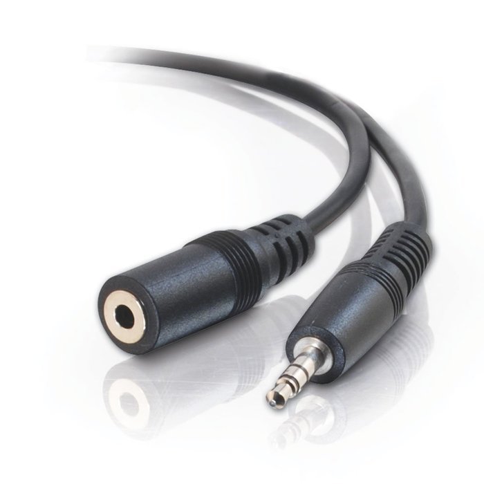 C2G / Cables To Go 13787 3.5 mm M/F shielded Stereo Audio Extension Cable (6 Feet/1.82 Meters)
