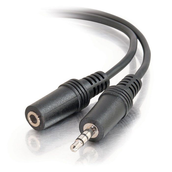 C2G / Cables To Go 13787 3.5 mm M/F shielded Stereo Audio Extension Cable (6 Feet/1.82 Meters) N7