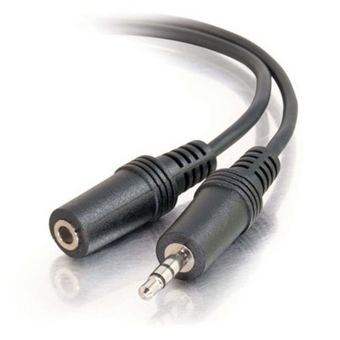 C2G / Cables To Go 13787 3.5 mm M/F shielded Stereo Audio Extension Cable (6 Feet/1.82 Meters) N11