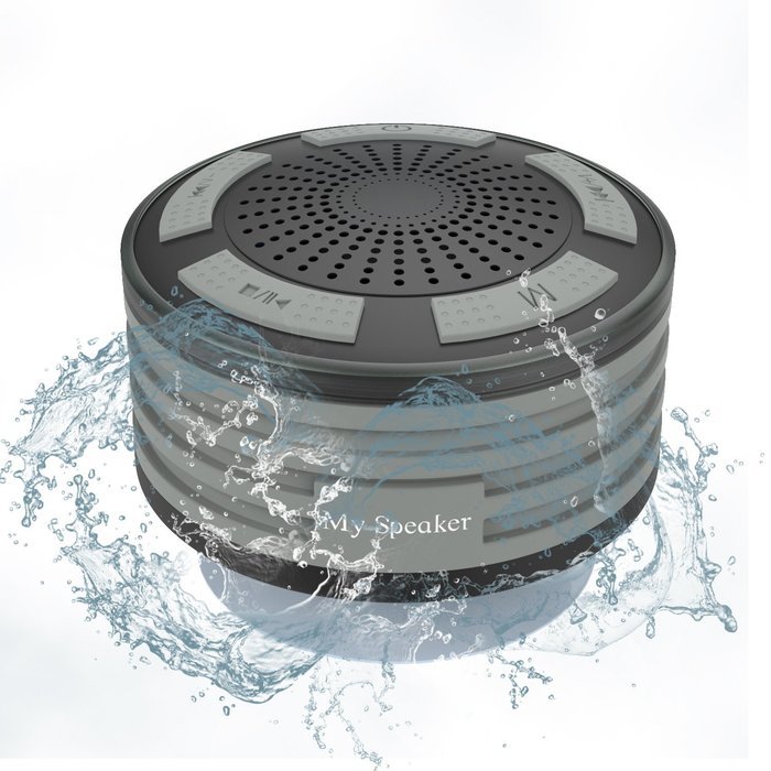 MoKo Bluetooth Speaker, Shower Bluetooth 4.0 Wireless Speaker, Waterproof & Shockproof, with Multiple Color LED...