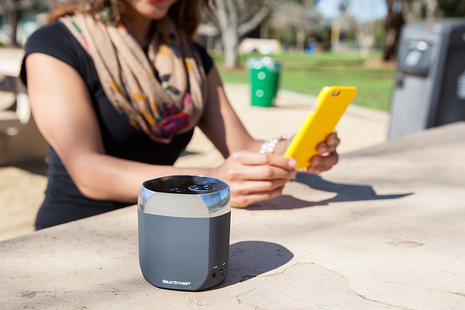 BeatStreet Bluetooth Speaker for Mobile Devices By Patriot - Up to 8 Hours of HD Audio Playtime - PCBTSCNFC-GY... N3