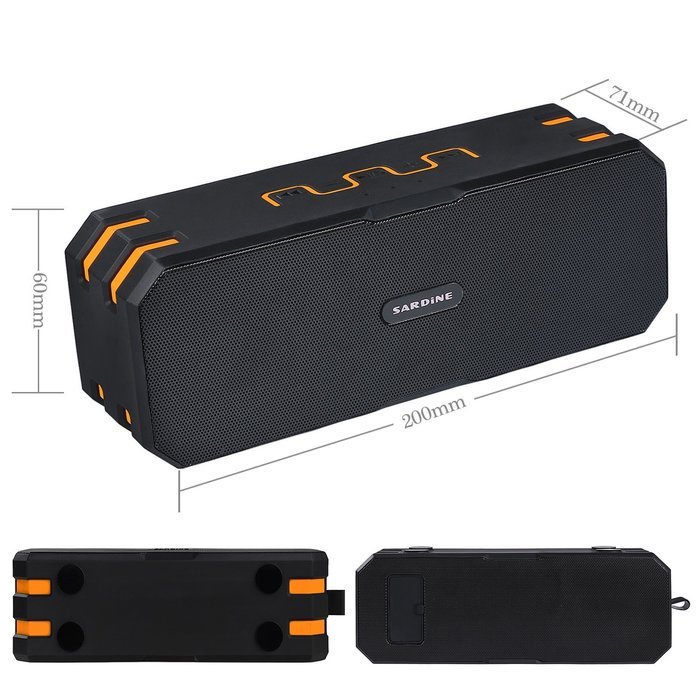 [New Version] AIRWALKS Portable Wireless Bluetooth Speaker IP67 with 10-Hour Playtime, Built-in Mic, Carabiner... N17