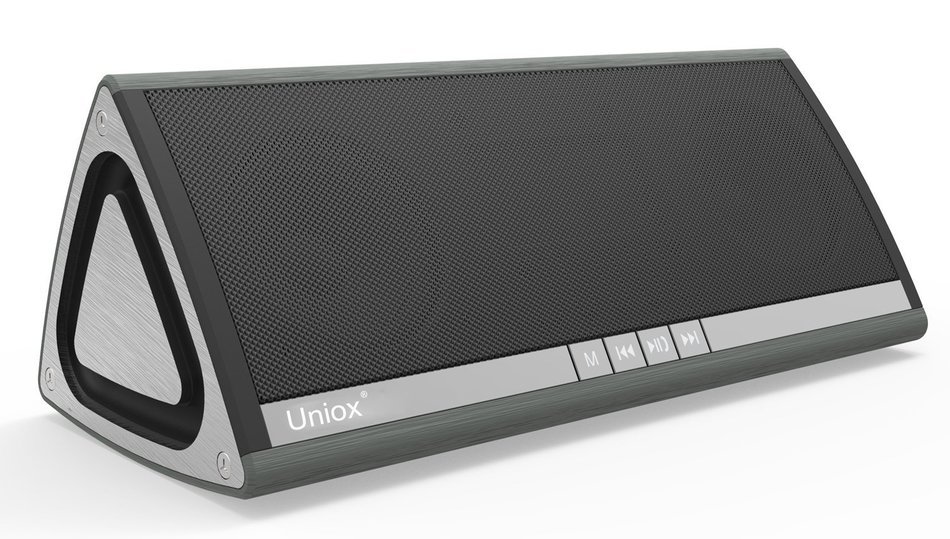 Uniox Portable Wireless Speaker Hi-Fi Enhance Bass Powerful 10W (5Wx2) Digital Tube Display (Gray)