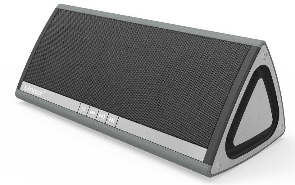Uniox Portable Wireless Speaker Hi-Fi Enhance Bass Powerful 10W (5Wx2) Digital Tube Display (Gray) N2
