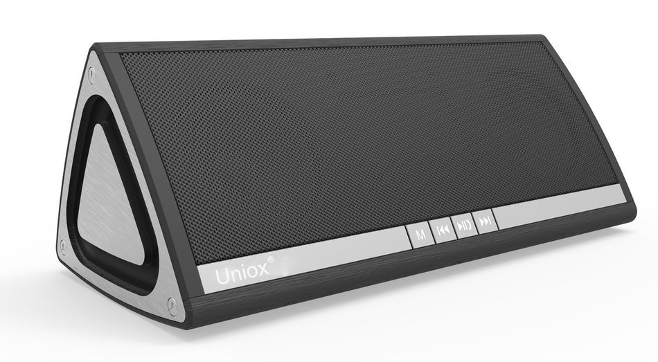 Uniox Portable Wireless Speaker Hi-Fi Enhance Bass Powerful 10W (5Wx2) Digital Tube Display (Gray) N5